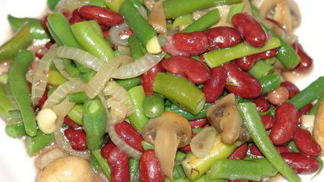 спаржевая фасоль с грибами