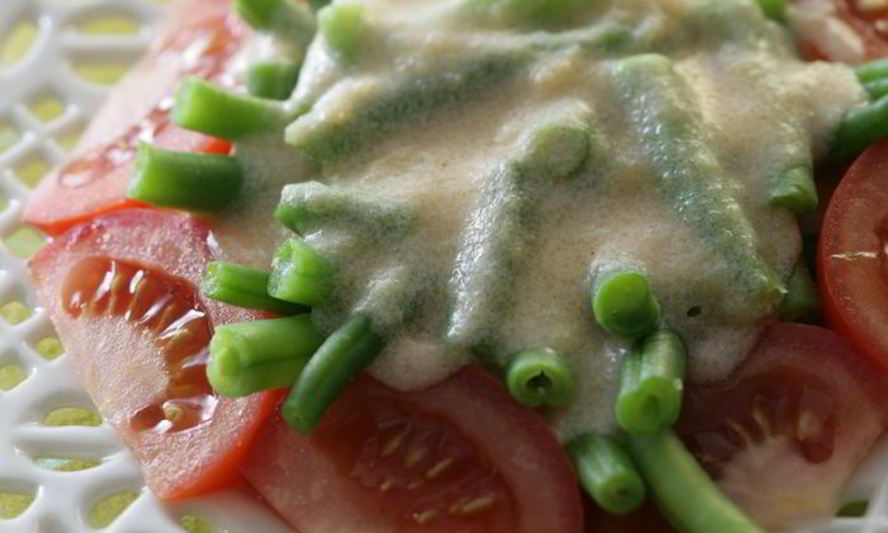 Рецепт стручковой фасоли под острым соусом