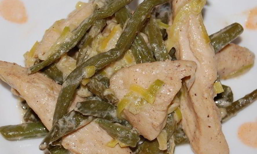 Рецепт стручковой фасоли под сливочным соусом