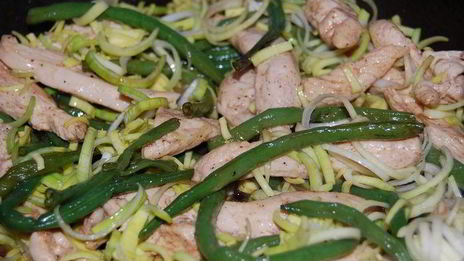 стручковая фасоль под сливочным соусом