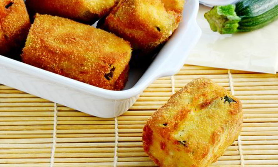 Рецепт цуккини в панировке, фаршированные креветками