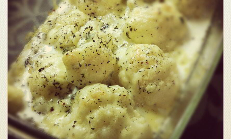 Рецепт цветной капусты в сливочном соусе, запеченная с сыром