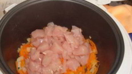 тушеная капуста с индейкой в мультиварке