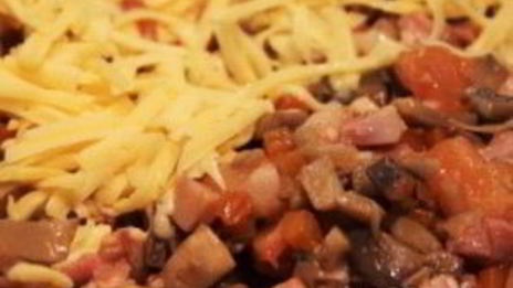 запеченный перец с грибами