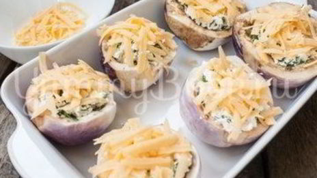 запеченные баклажаны с творогом и сыром