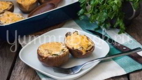 запеченные баклажаны с творогом и сыром