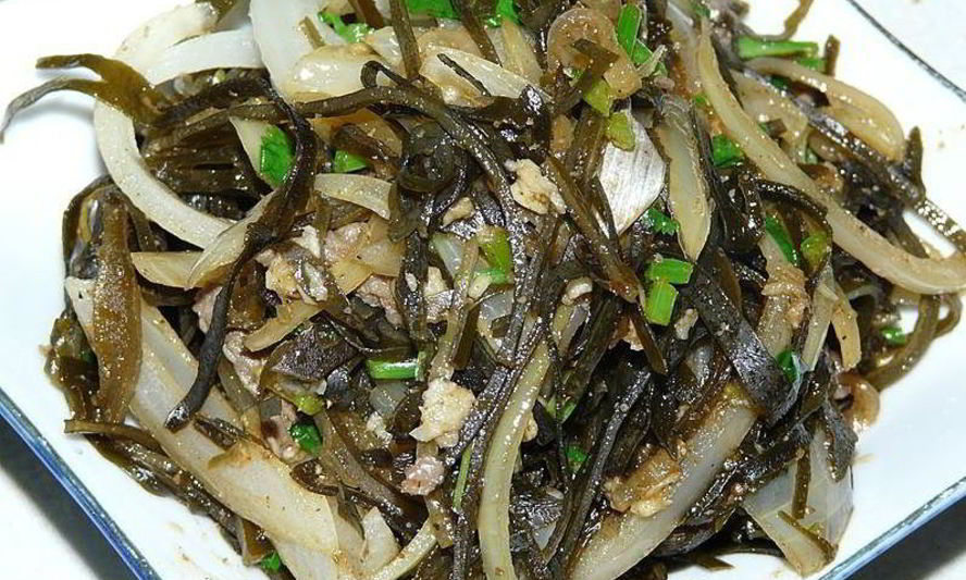 Рецепт жареной морской капусты