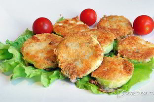 Жареные кабачки в сырной панировке