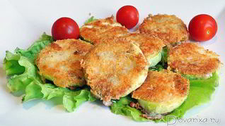 Жареные кабачки в сырной панировке