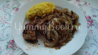 Говяжья печень с яблоками