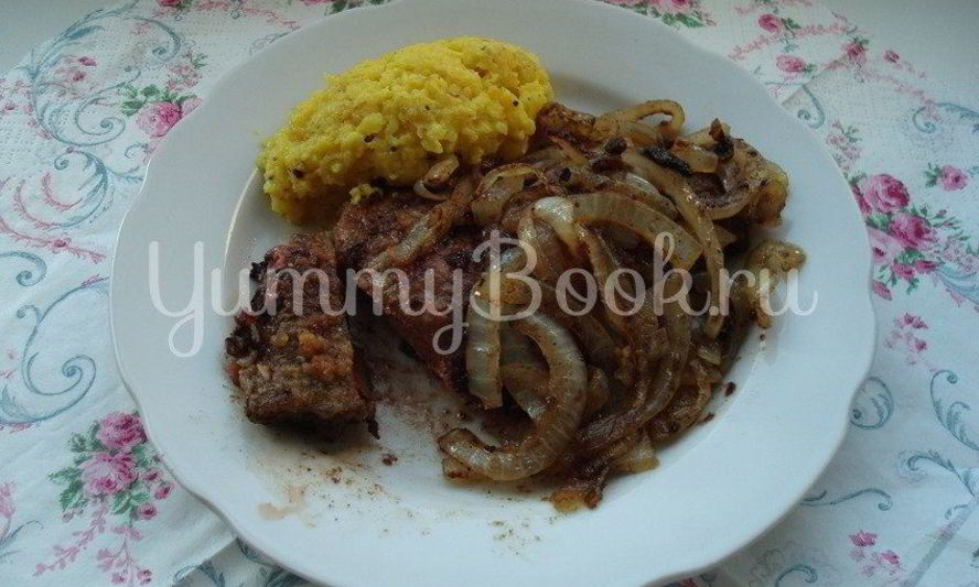 Рецепт говяжьей печени с яблоками