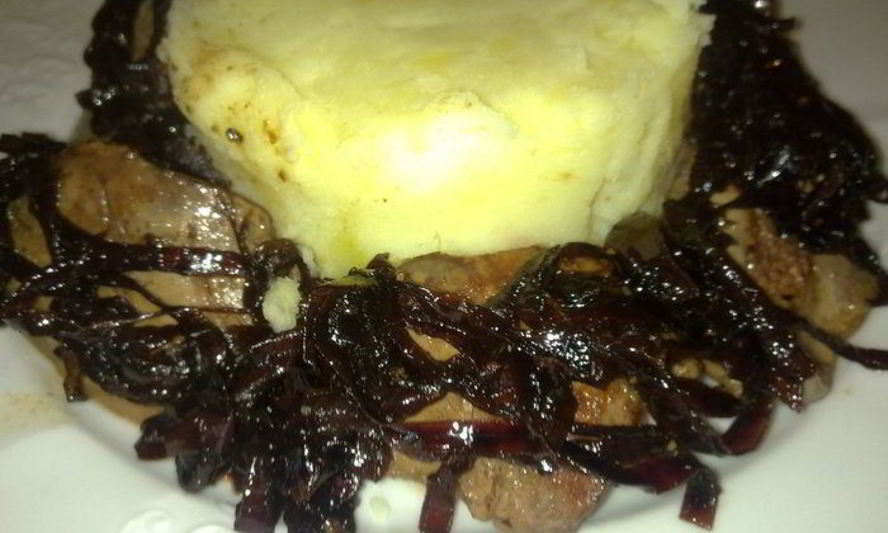 Рецепт куриной печени с луком бальзамико