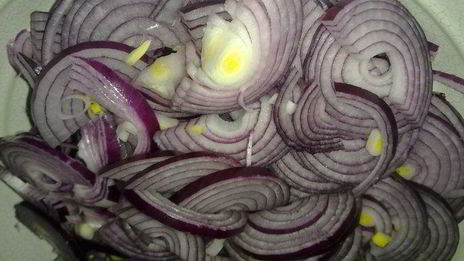 куриная печень с луком бальзамико