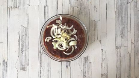 куриная печень в духовке запеченная с луком и чесноком