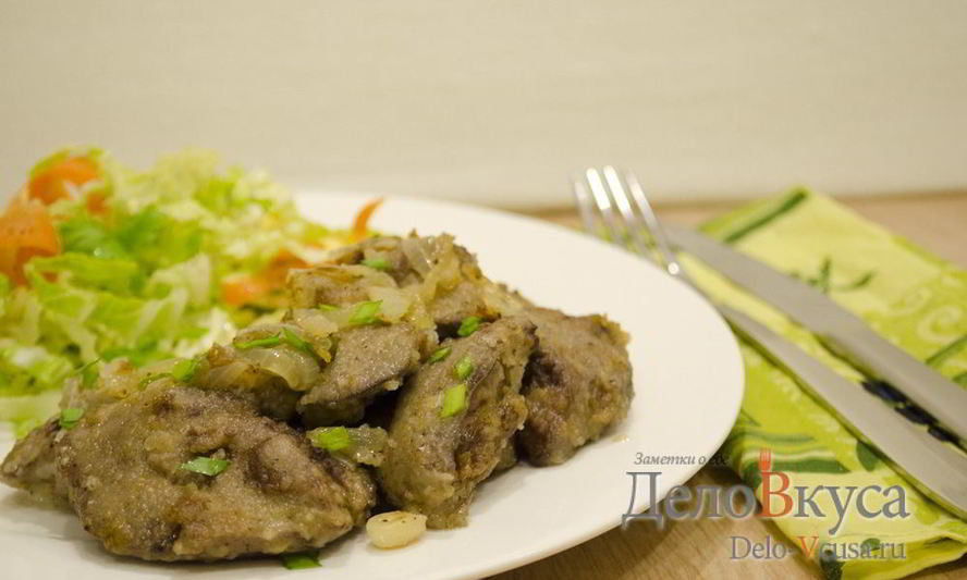Рецепт куриной печени жареной с луком