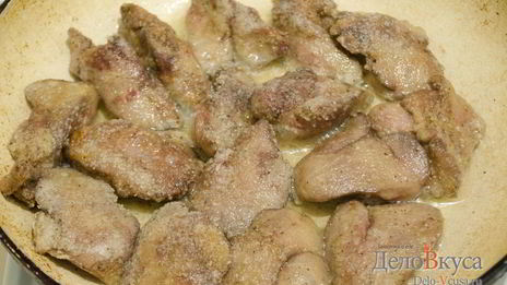 куриная печень жареная с луком