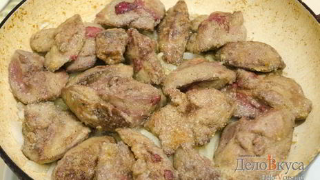куриная печень жареная с луком
