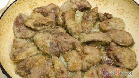 куриная печень жареная с луком