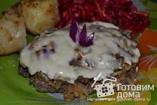 Нежная печень с яблоками