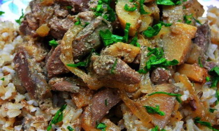 Рецепт печени барашка с айвой