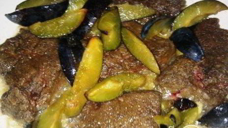 печень говяжья в имбирно-сливовом соусе