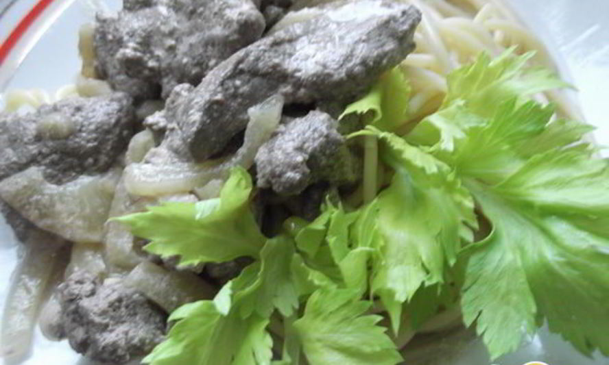 Рецепт печени по-строгоновски