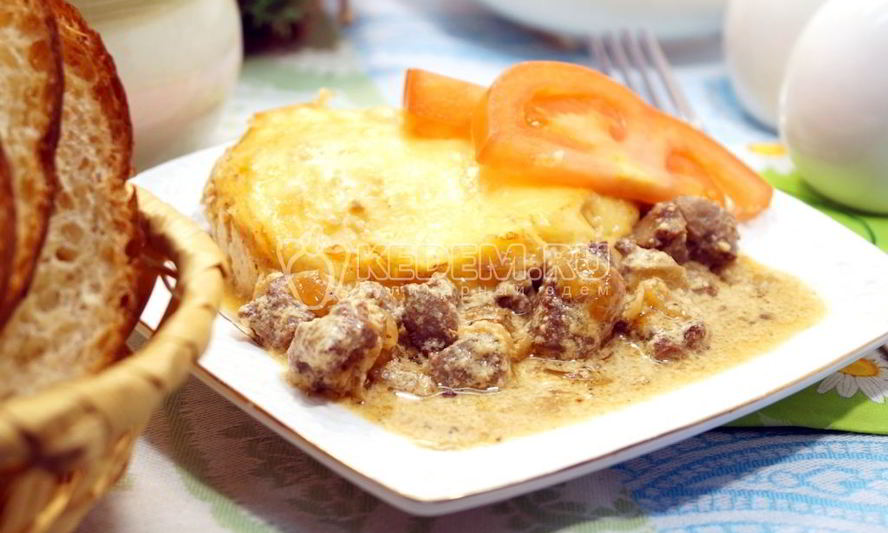 Рецепт печени в горшочке