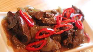 Печень в воке