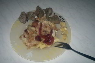 Печенка с Итальянской пастой в тайском стиле