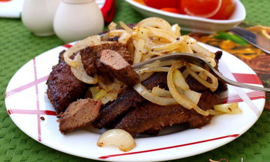 Рецепт свиной печени по-московски
