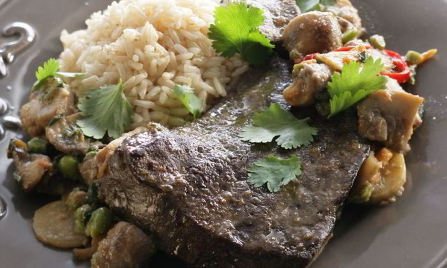 Рецепт телячьей печени с овощами по-азиатски