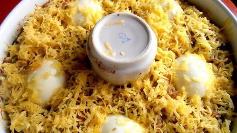 воскресное мясное кольцо с печенью и грибами