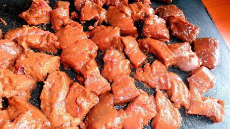 воскресное мясное кольцо с печенью и грибами