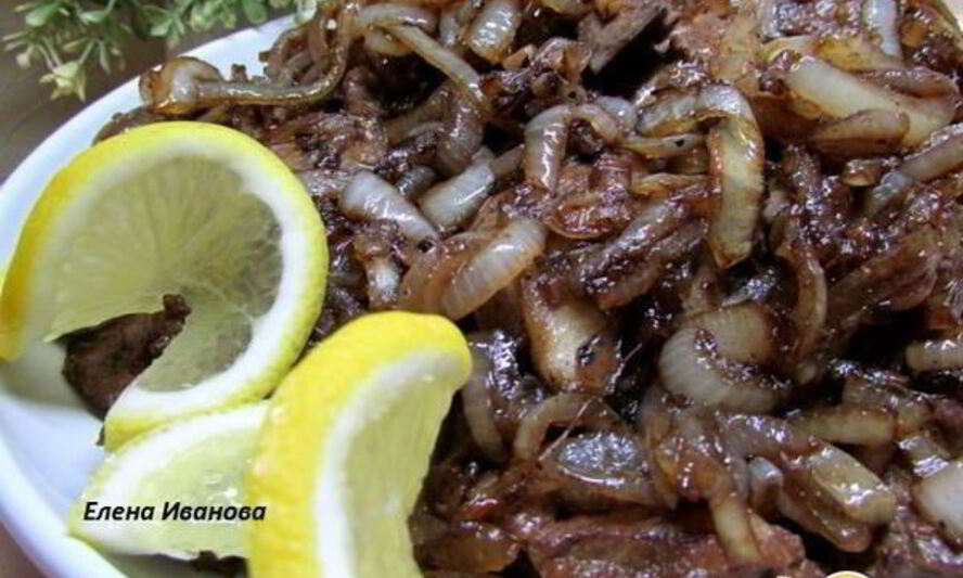 Рецепт жареной куриной печени с луком