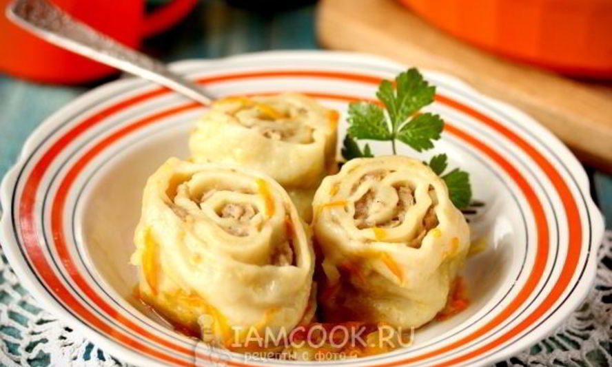 Рецепт ленивых пельменей на сковороде