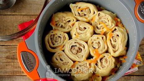 ленивые пельмени на сковороде