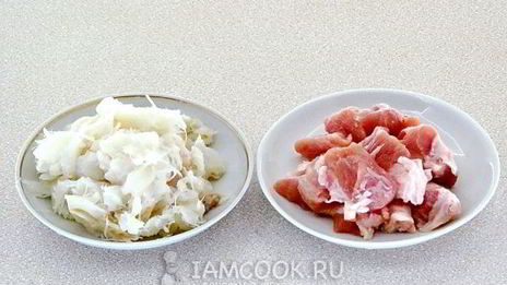 пельмени из трески и свинины