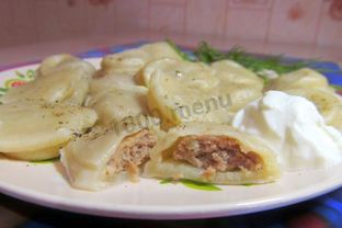 Пельмени из заварного теста