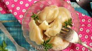 Пельмени с черной редькой