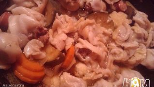 Пельмени с овощами