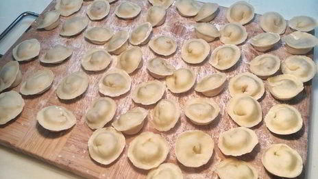 пельмени с рыбой и белыми грибами