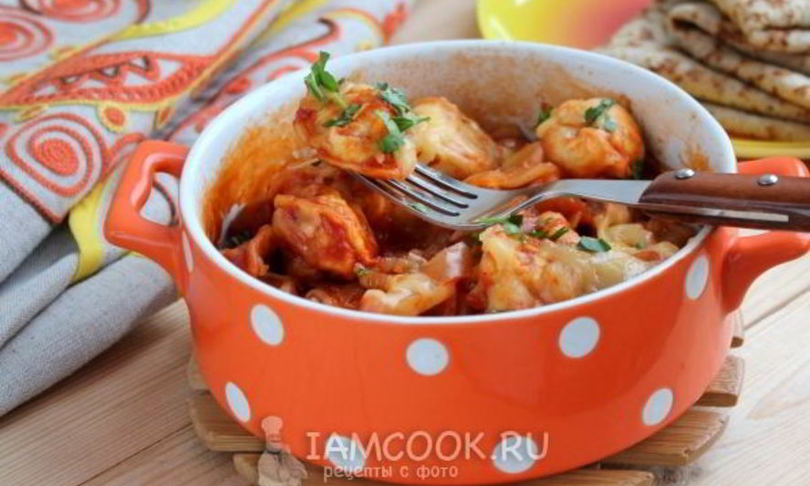 Рецепт пельменей в духовке с лечо