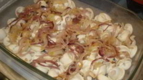 пельмени, запеченные с сыром