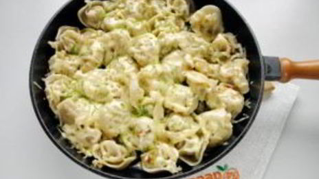 пельмени жареные под сыром