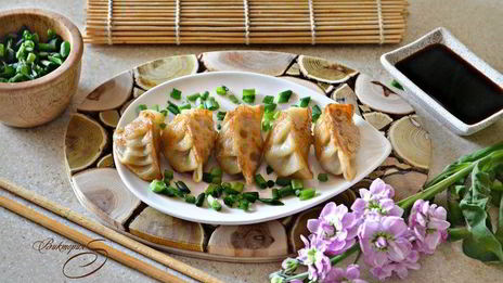 японские жареные пельмени гедза