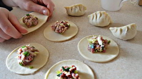 японские жареные пельмени гедза