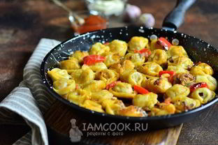 Жареные пельмени с сыром