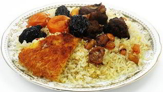 Азербайджанский плов с бараниной и каштанами