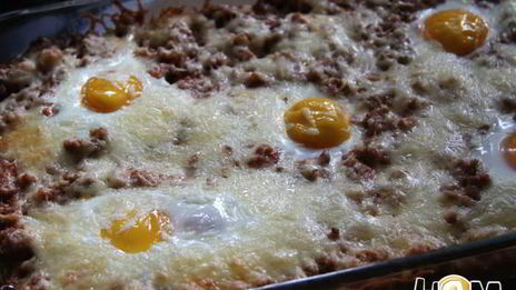 джамбалайя — рис с фаршем и яйцами запеченные