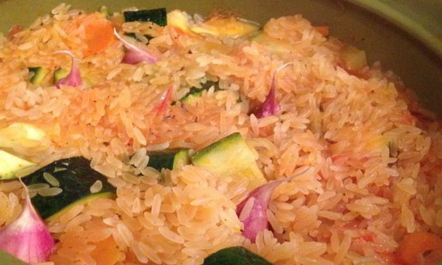 Рецепт овощного плова с цукини